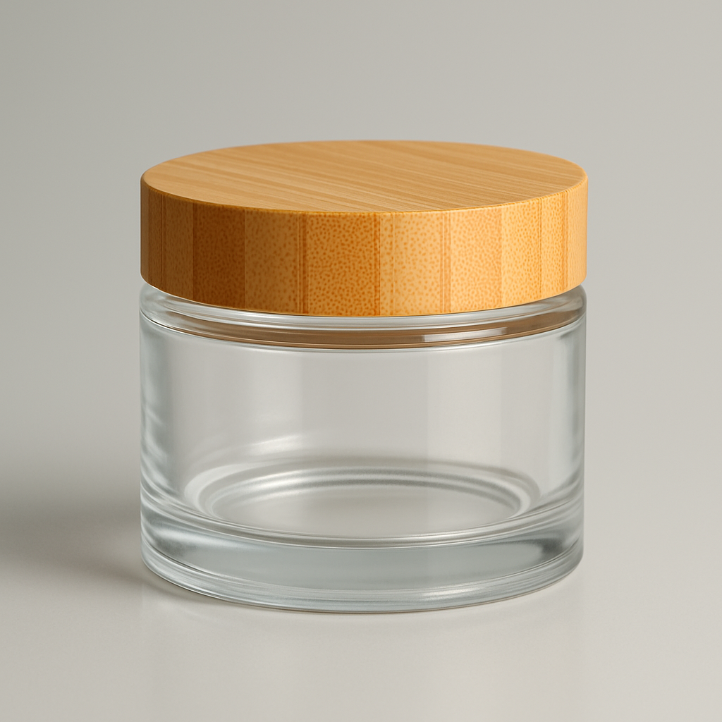 Glasburk med bambulock